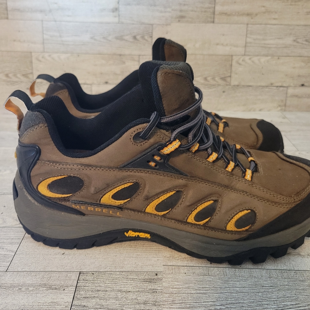 Sold  Merrell Mens Homme Footwear Vibram Sole Shoes Sneakers Brown Size 10.5 - Picture 10 of 10